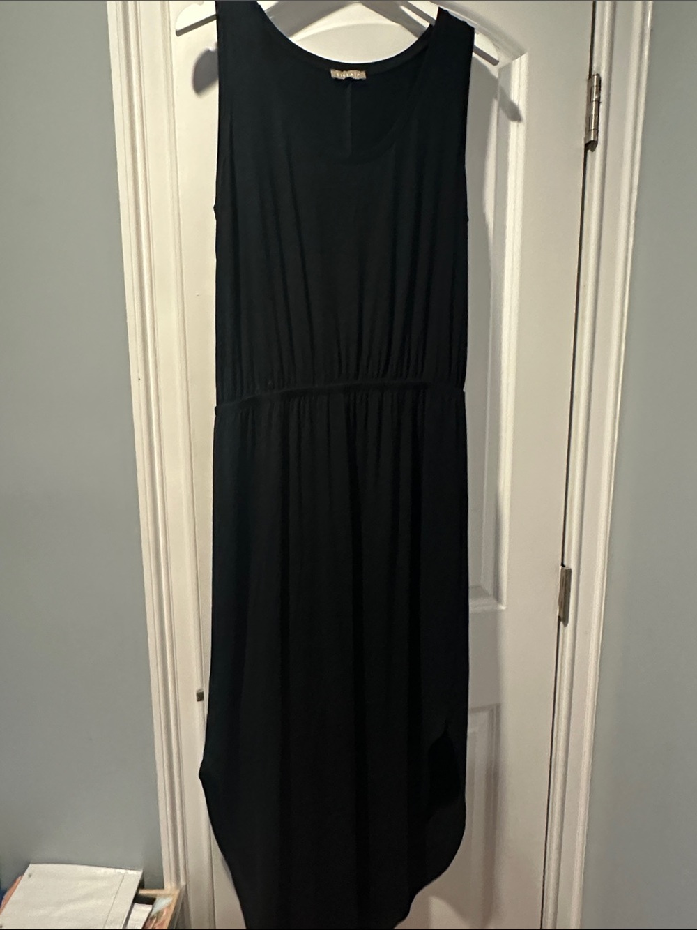 Lilla P Black Sleeveless Maxi Dress with Elastic Waist